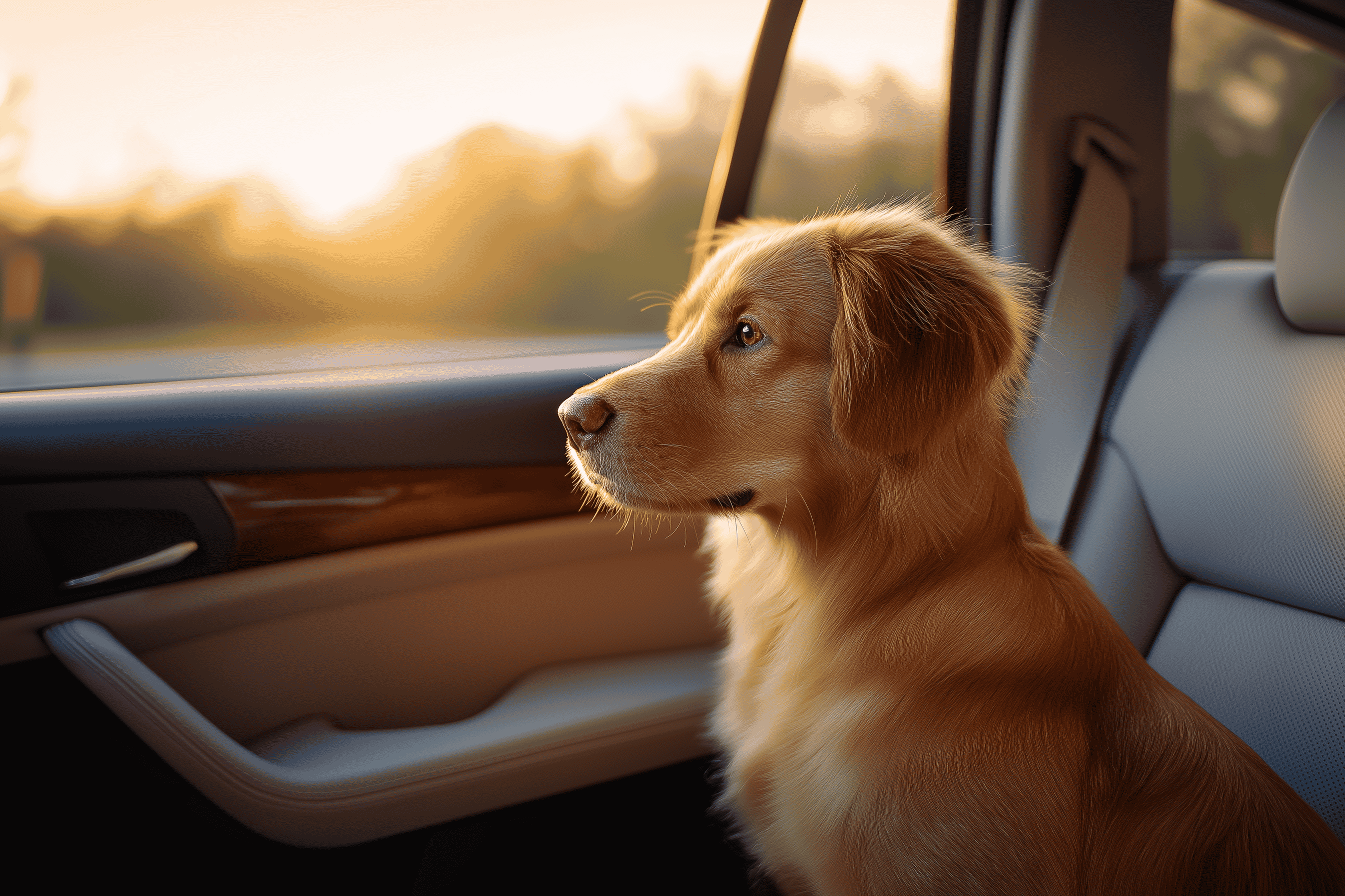 A happy pet on a trip in Turkey